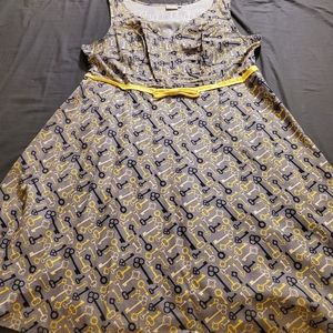 Key Print Eshakti Dress